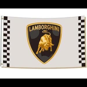 🔥🔥SOLD🔥🔥Lamborghini Flag 3x5 FT Car Logo Banner Flag  Racing Car Garage Wall